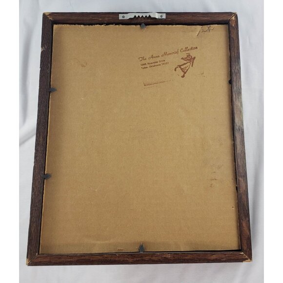 Vintage Anna Moncrief Collection Bunny Rabbit Framed 3D Art - Picture 5 of 7